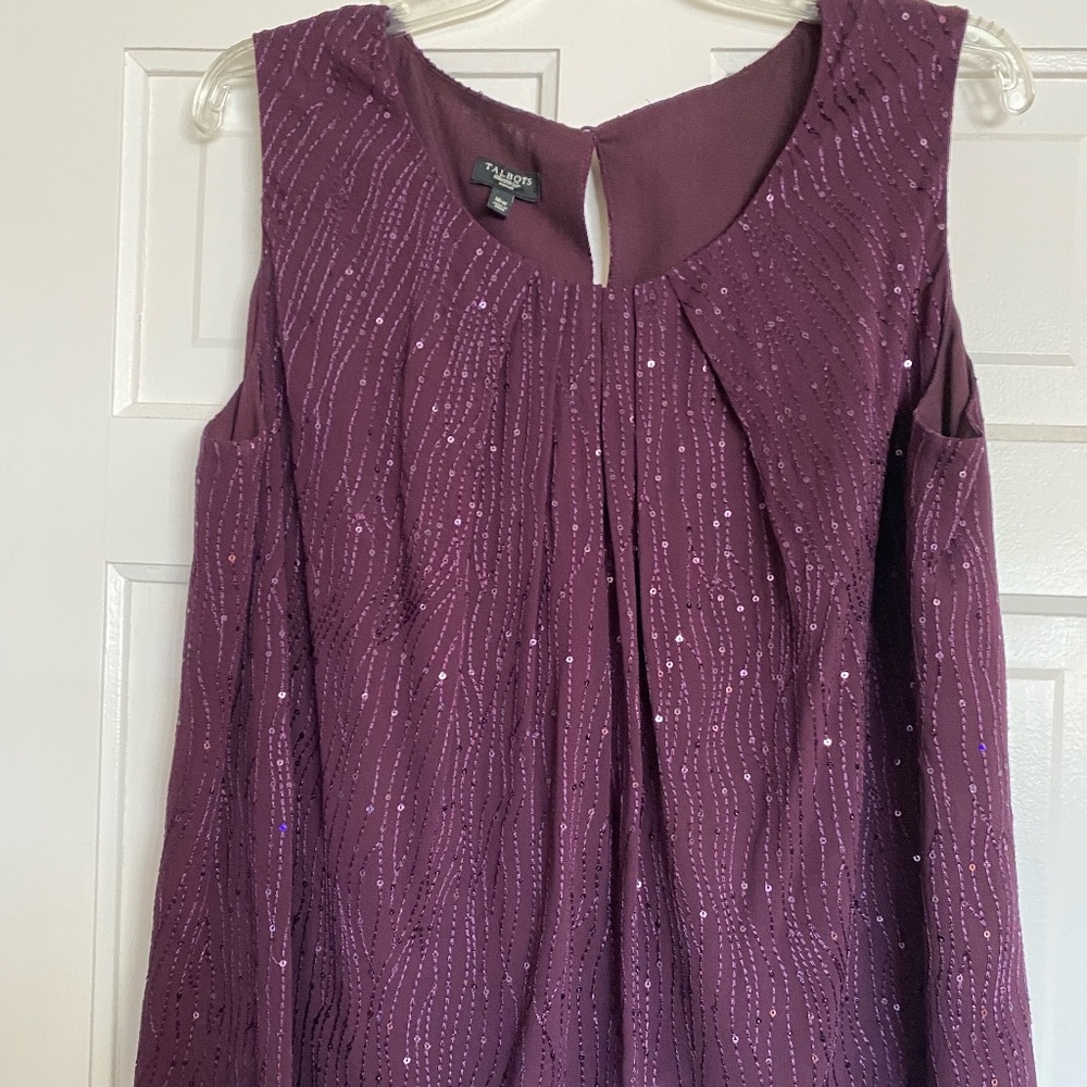 Talbots Women's 16 W Eggplant color tank